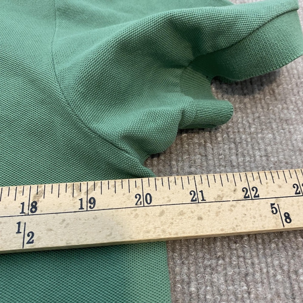 Lacoste Polo Shirt Mens Large Green Regular Fit Cotton Short Sleeve Croc Logo - Picture 8 of 10